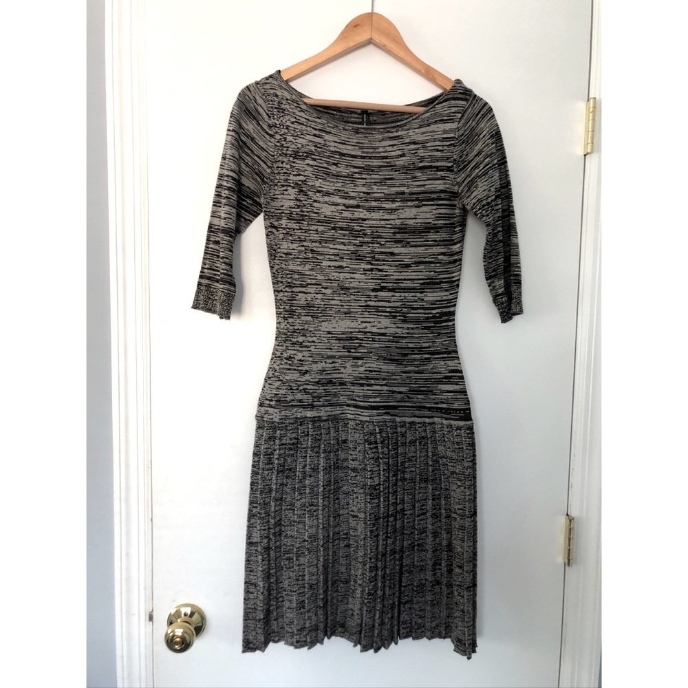Marc New York Drop Waist Pleated Sweater Dress